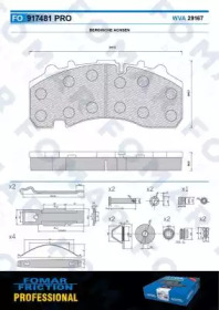 Комплект тормозных колодок FOMAR Friction FO 917481